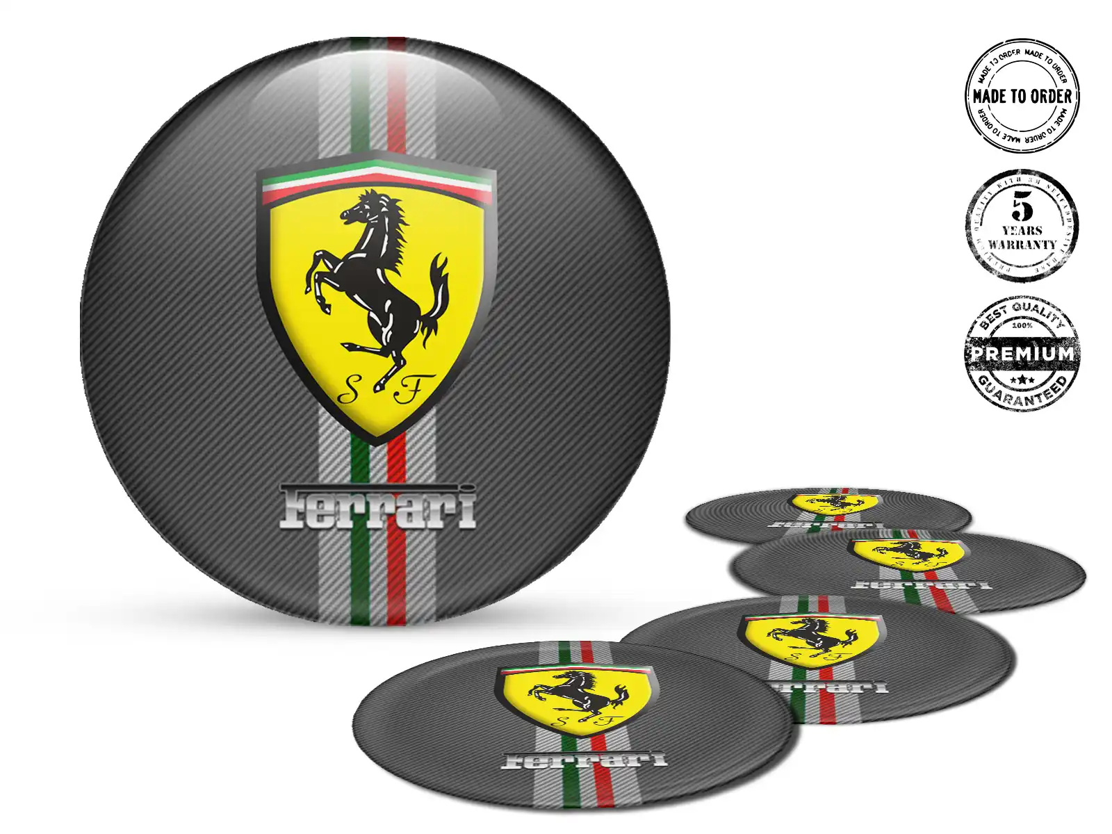 Ferrari Rademblem Stil Harz-Dome-Upgrade